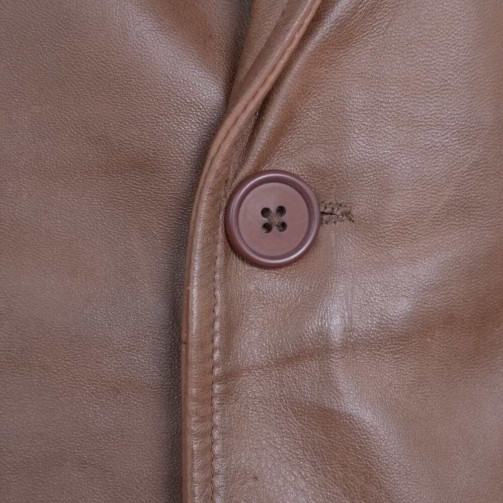 Δερμάτινο Σακάκι Καφέ 100% Leather (Modern Fit)