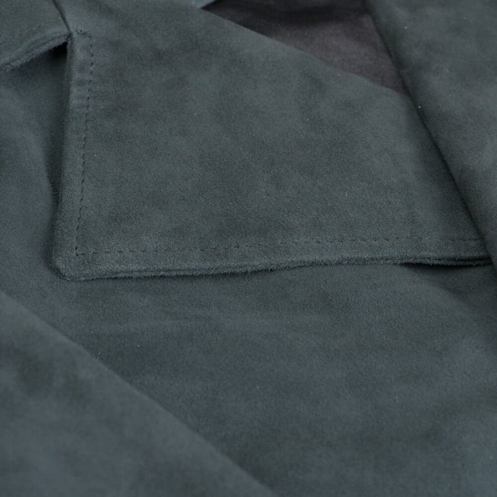 Δερμάτινο Σουέτ Σακάκι Πράσινο Σκούρο 100% Leather (Modern Fit)