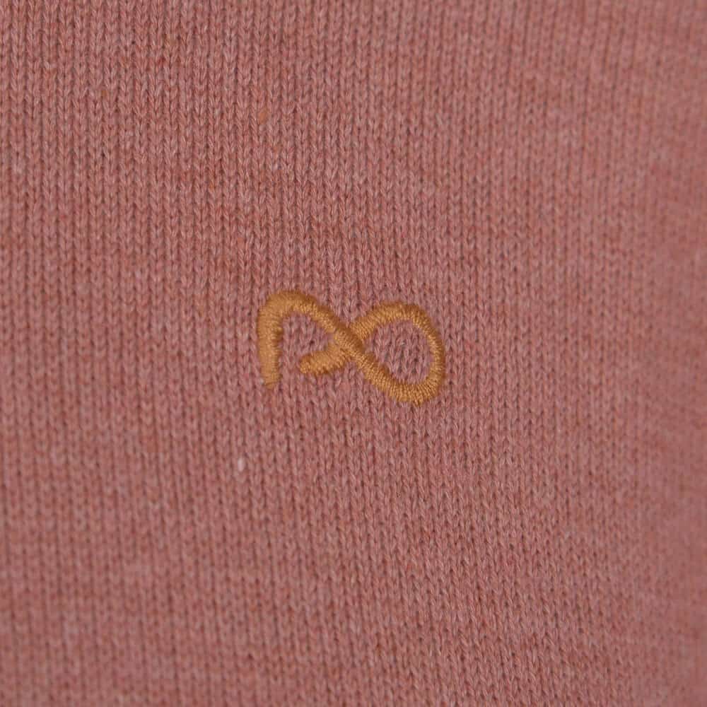 Signature Πουλόβερ Σομόν Round Neck in Cotton (Modern Fit)