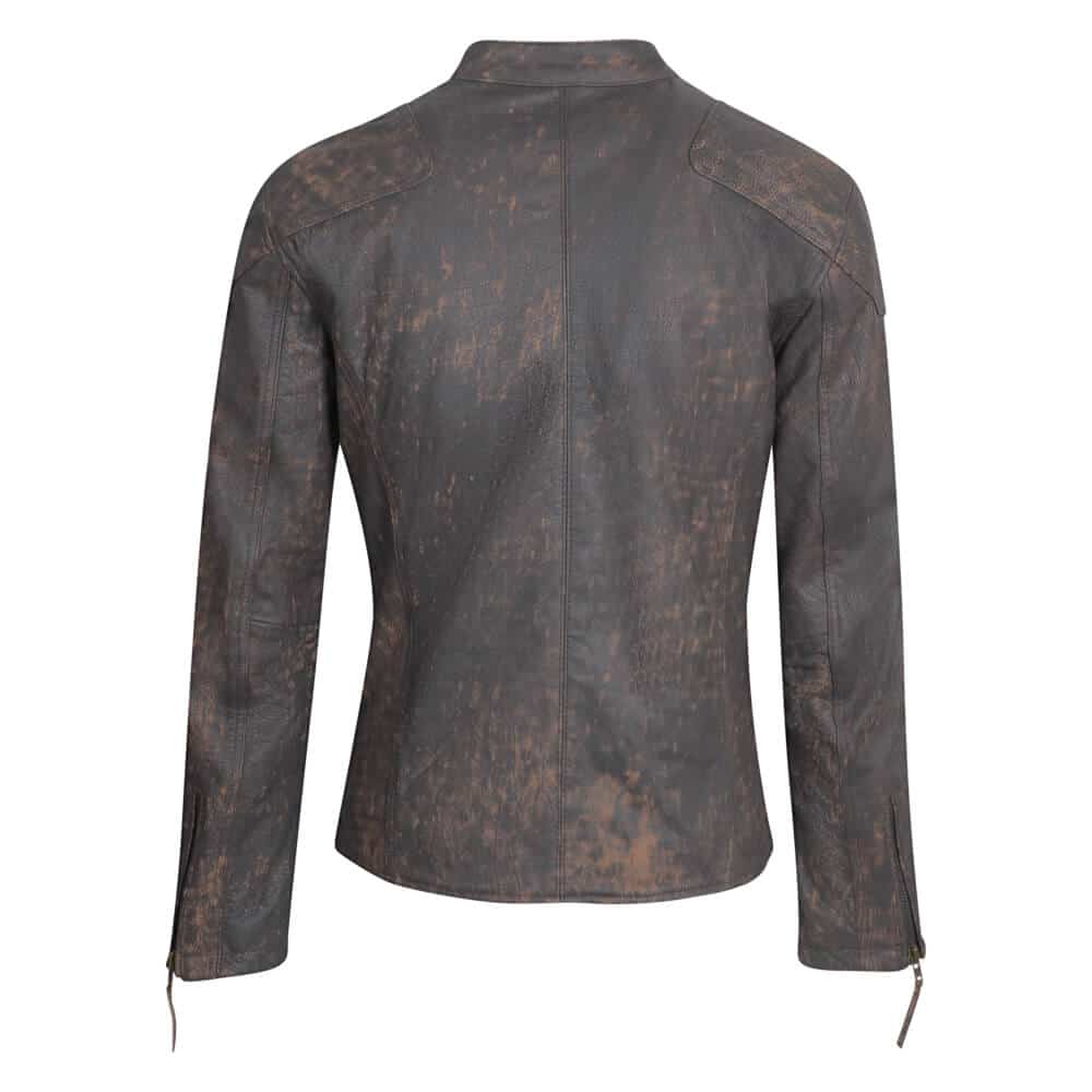 Racer Jacket Καφέ Σκούρο 100% Leather (Modern Fit)