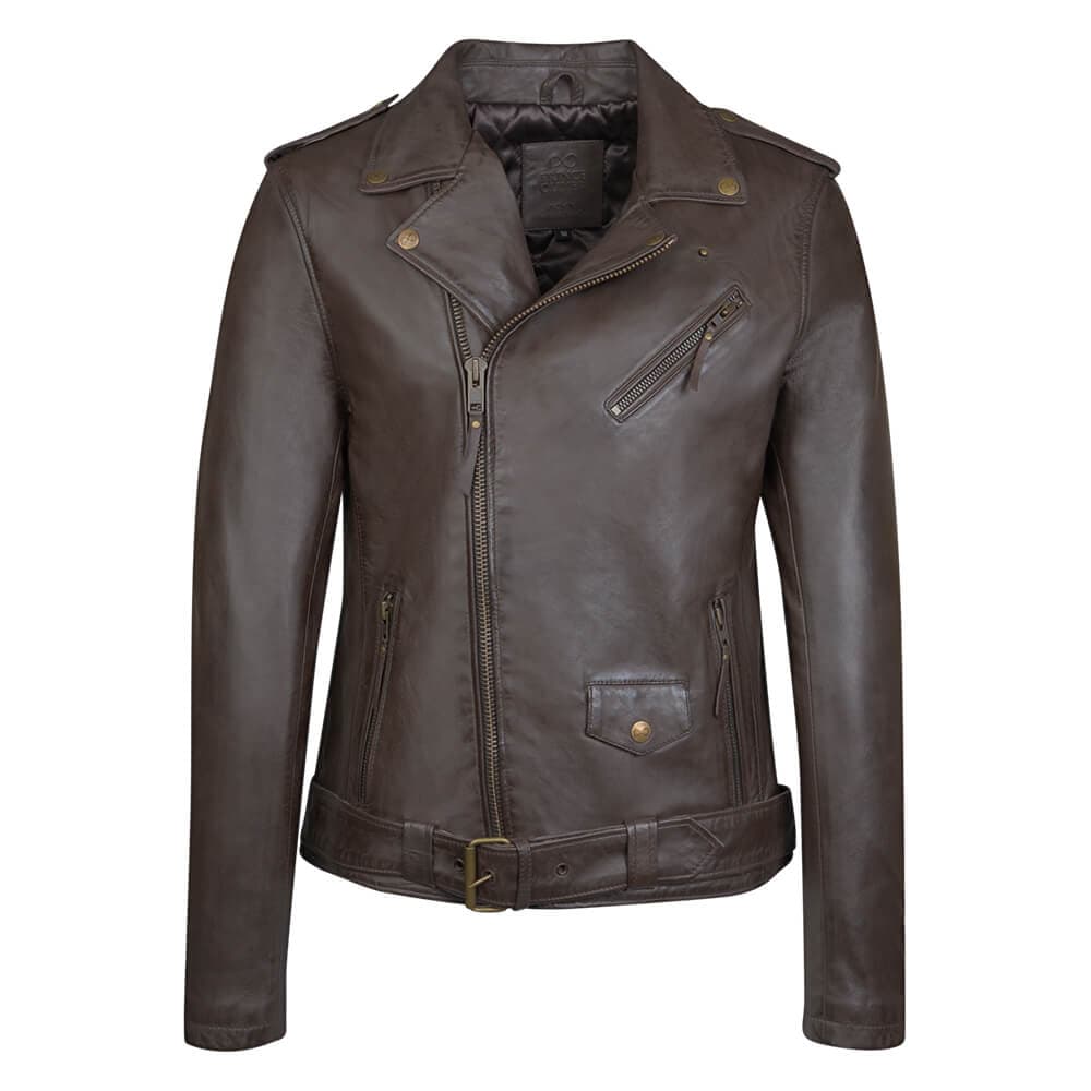 Men's Leather Jackets Prince Oliver Brown