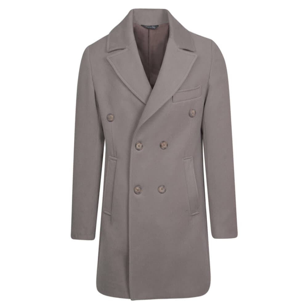 Ημίπαλτο Σταυροκουμπωτό Γκρι (Modern Fit)