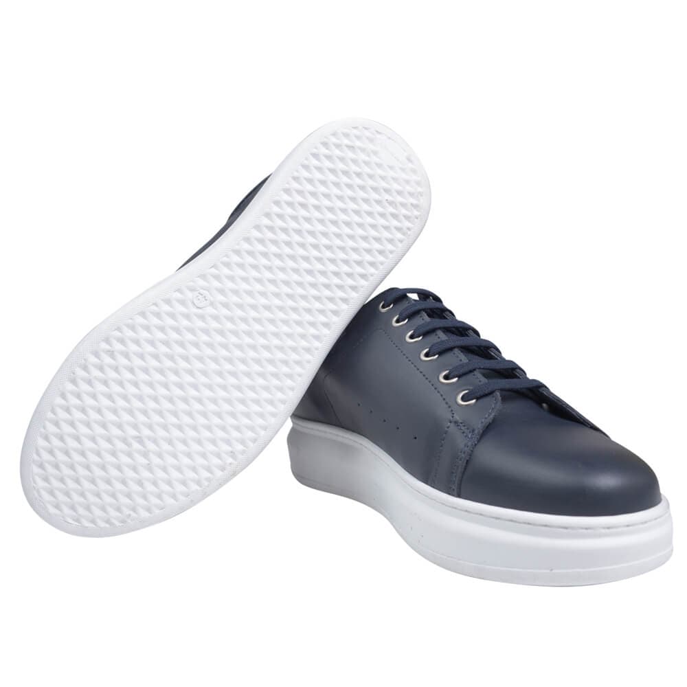 Low-top Μπλε Δερμάτινα Sneakers