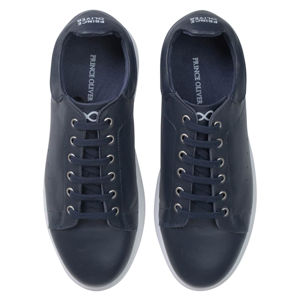 Low-top Μπλε Δερμάτινα Sneakers