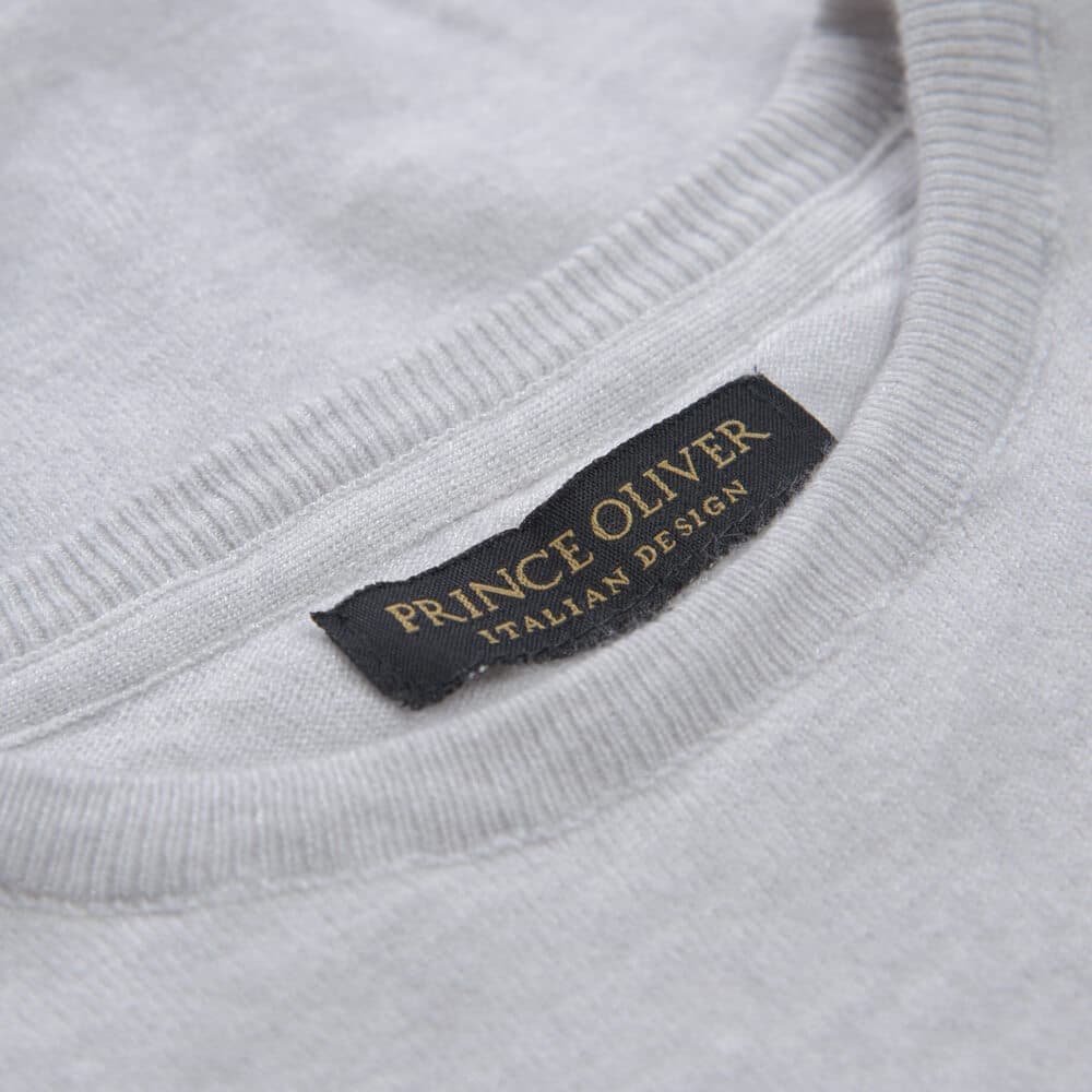 Premium Πουλόβερ Εκρού Cashmere Blend Round Neck (Modern Fit)