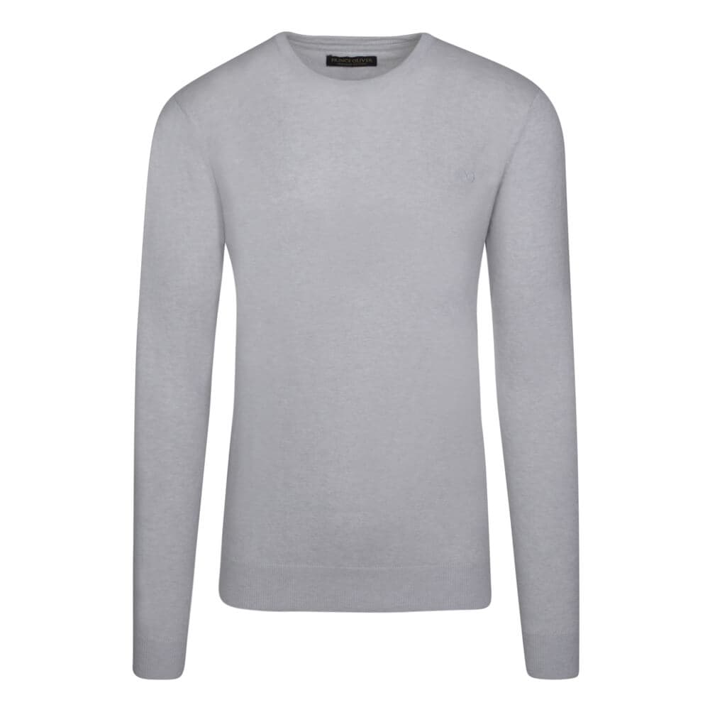 Premium Πουλόβερ Εκρού Cashmere Blend Round Neck (Modern Fit)