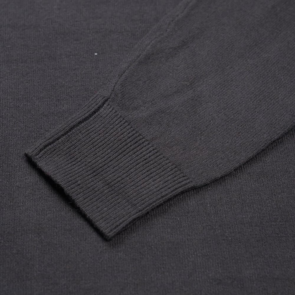 Premium Πουλόβερ Μαύρο Cashmere Blend Round Neck (Modern Fit)