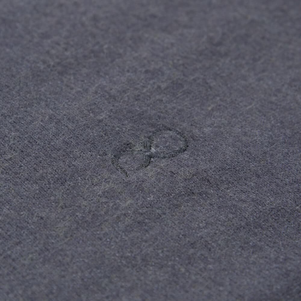 Premium Πουλόβερ Ανθρακί Cashmere Blend Round Neck (Modern Fit)