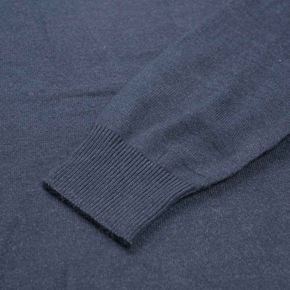 Premium Πουλόβερ Μπλε Σκούρο Cashmere Blend Round Neck (Modern Fit)