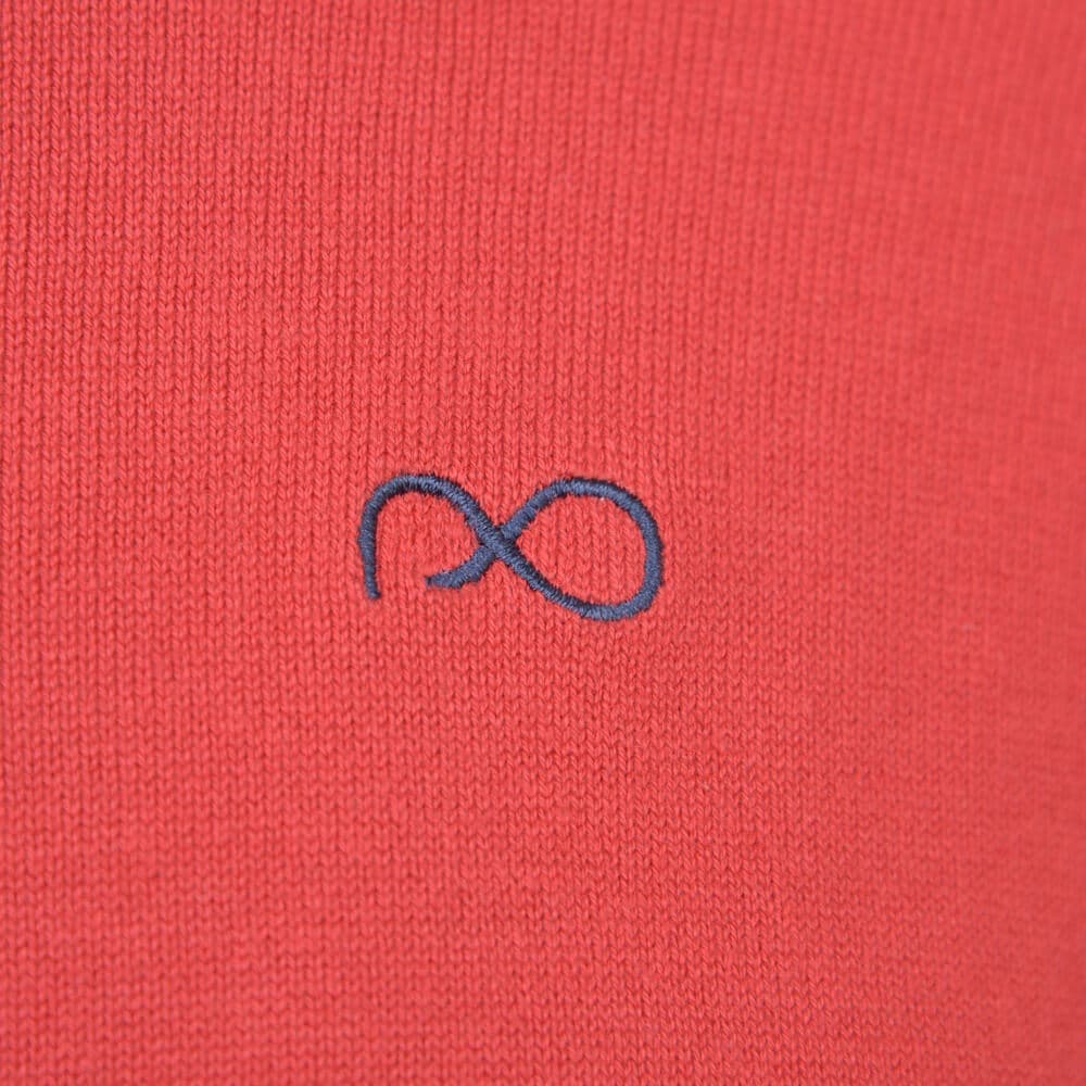 Logo-Embroidered Πουλόβερ Κόκκινο Round Neck (Comfort Fit)