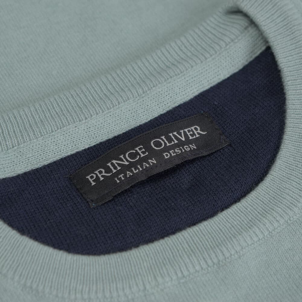 Logo-Embroidered Πουλόβερ Πράσινο Round Neck (Comfort Fit)