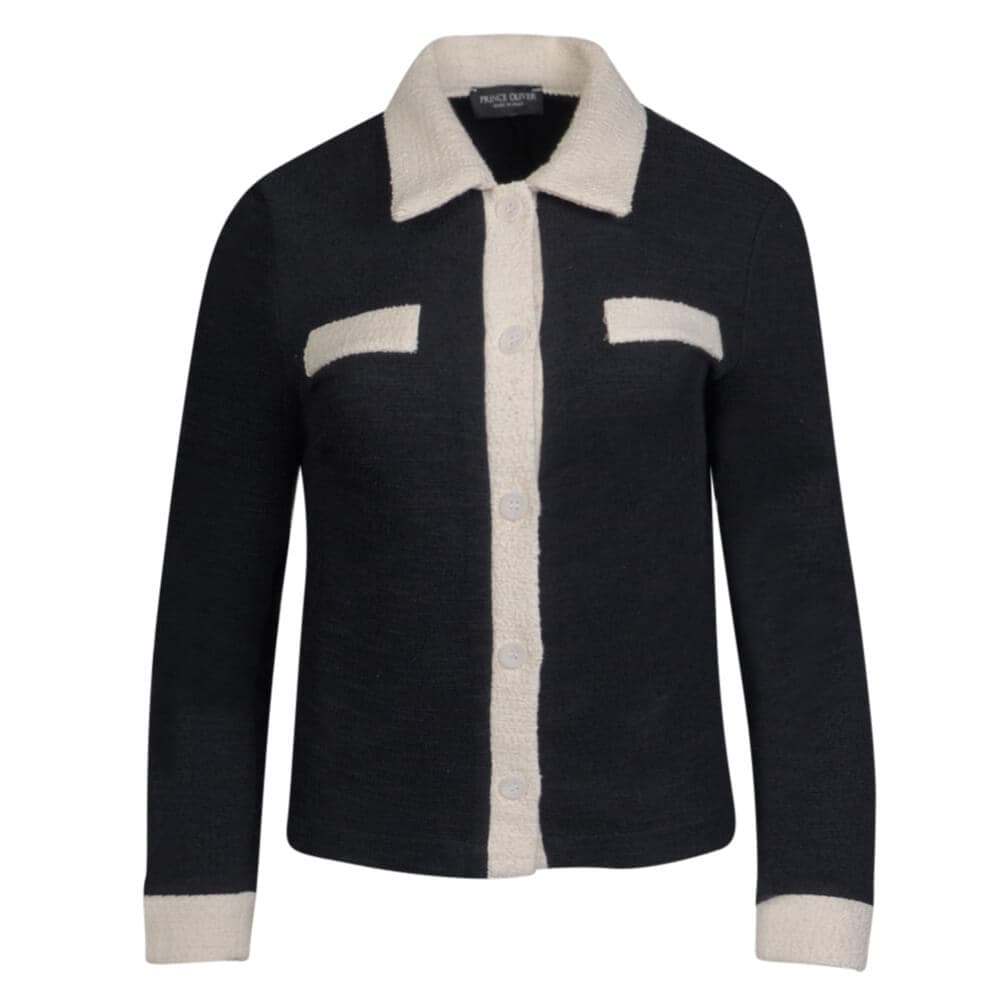 Victoria Cardigan.Γυναικεία Μπουκλέ Μαύρη Ζακέτα