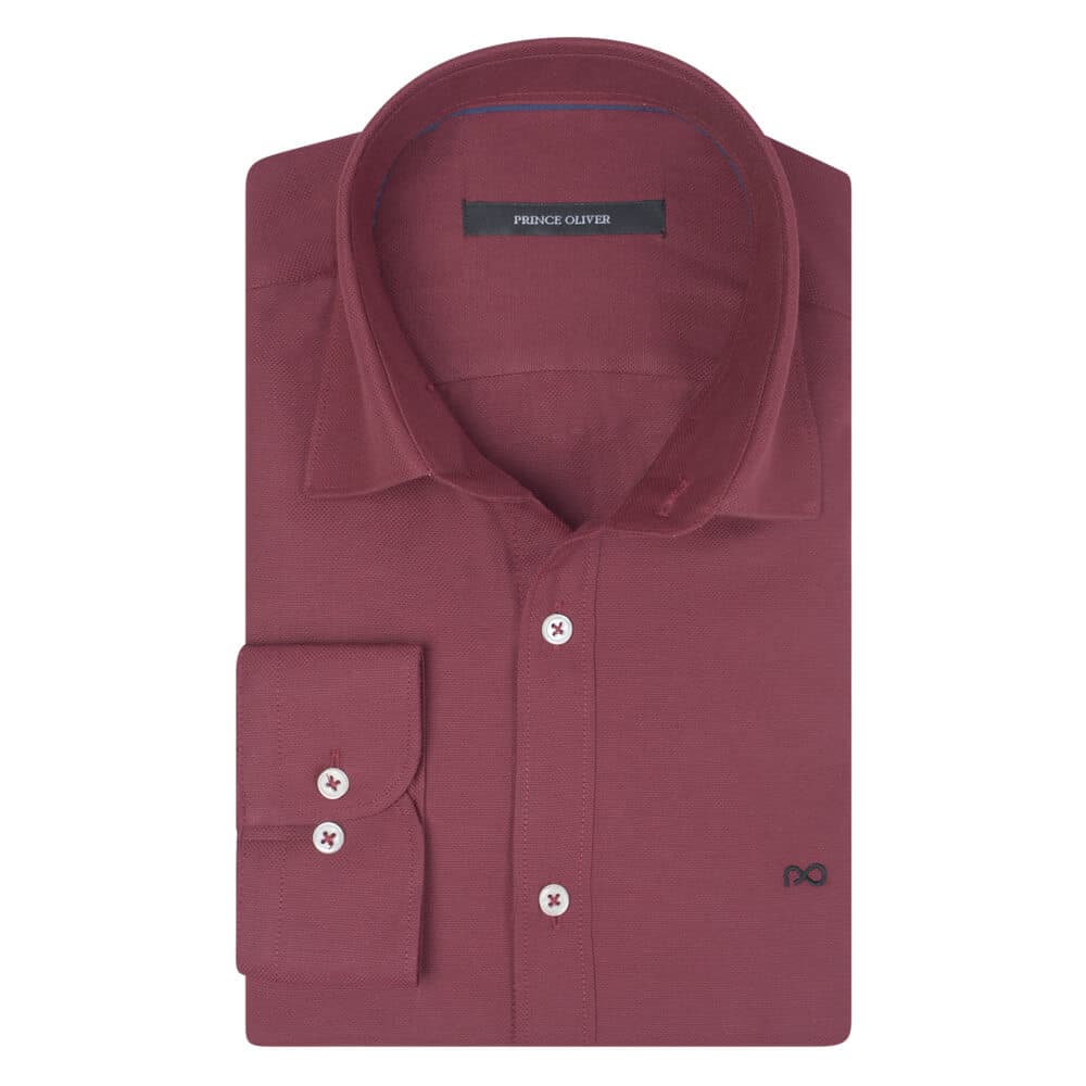 Πουκάμισο Μπορντώ (Modern Fit)