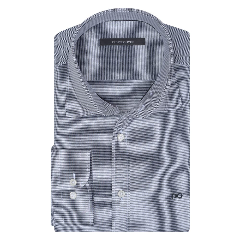 Πουκάμισο Μικρό Καρό Μαύρο (Modern Fit)