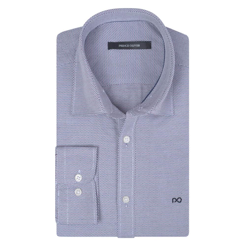 Πουκάμισo Γκρι Με Μικροσχέδιο (Modern Fit)