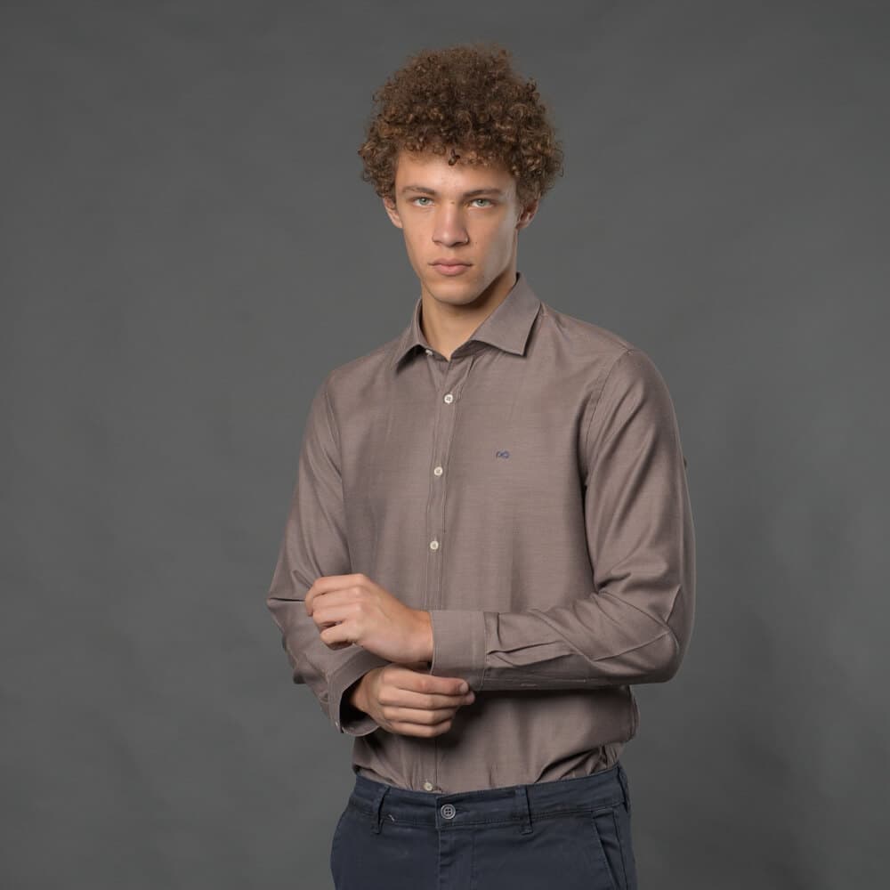 Πουκάμισo Καφέ (Modern Fit)