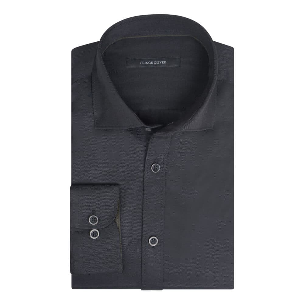 Πουκάμισο Μαύρο Με Μικροσχέδιο (Modern Fit)