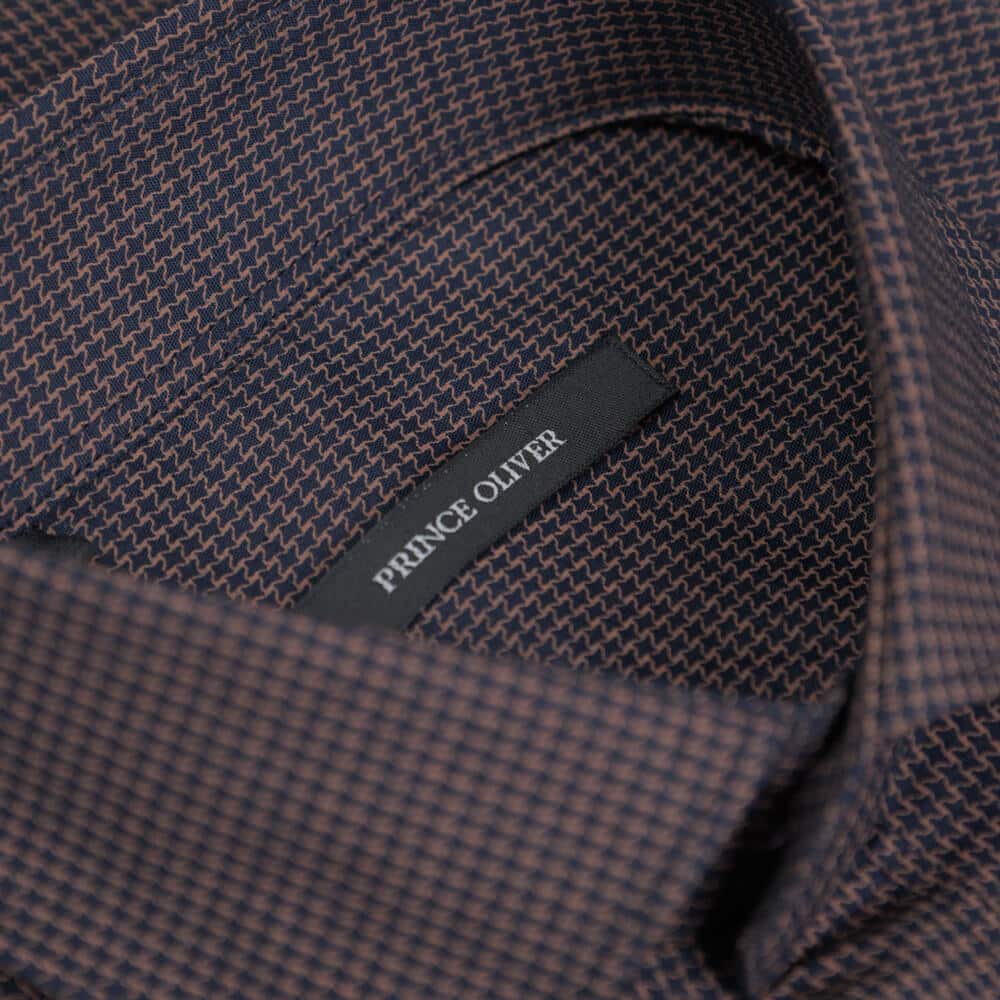 Πουκάμισο Καφέ Με Σχέδιο (Modern Fit)