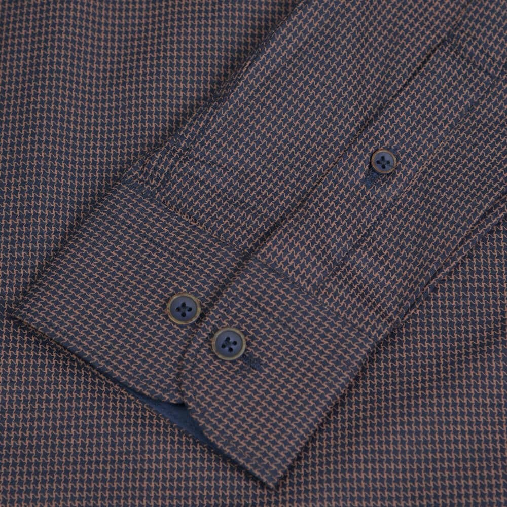 Πουκάμισο Καφέ Με Σχέδιο (Modern Fit)