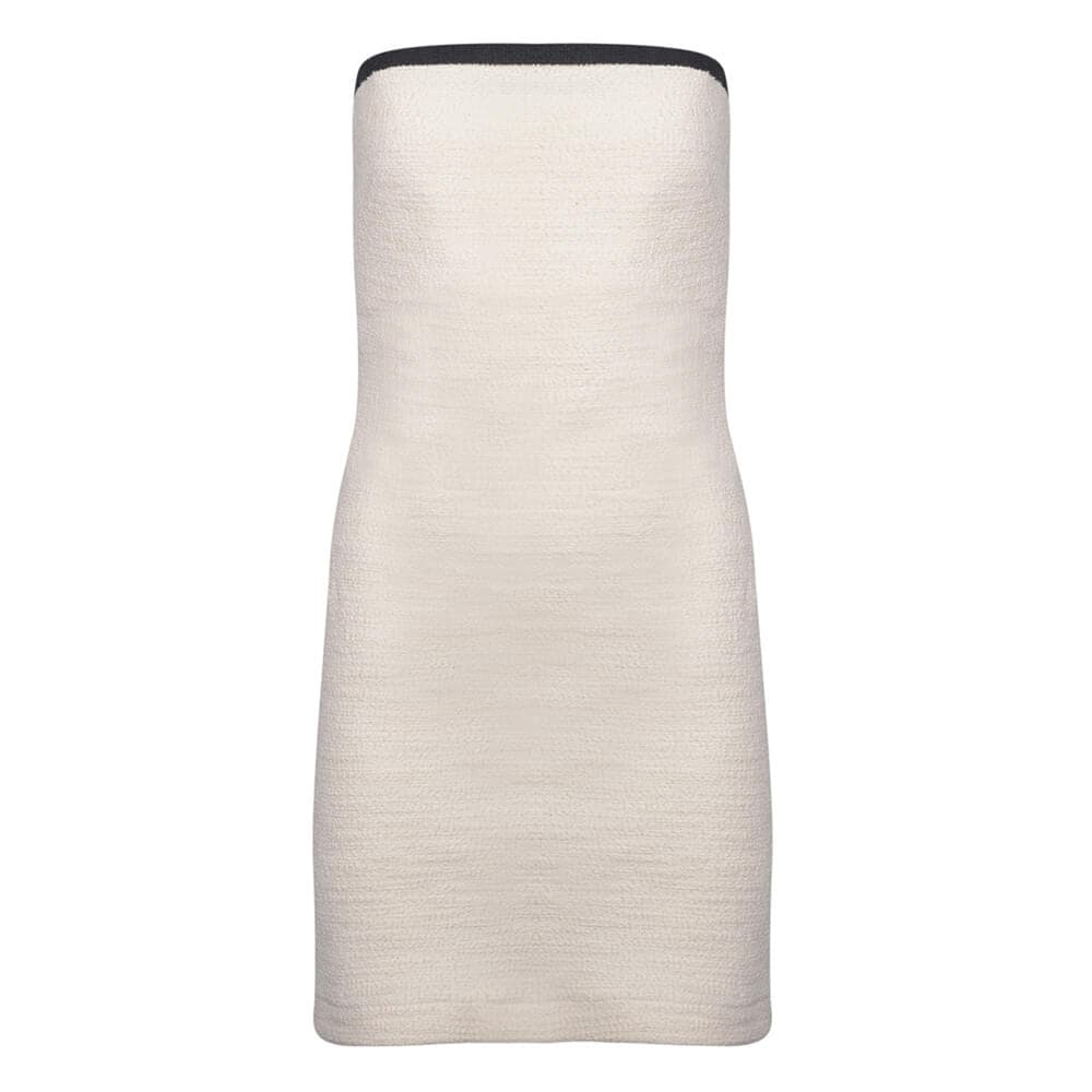 Jesy Dress. Μίνι Στράπλες Μπουκλέ Εκρού Φόρεμα New Arrival