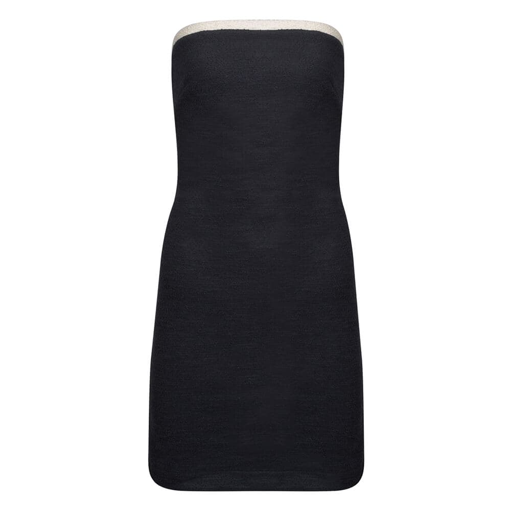 Jesy Dress. Μίνι Στράπλες Μπουκλέ Μαύρο Φόρεμα New Arrival