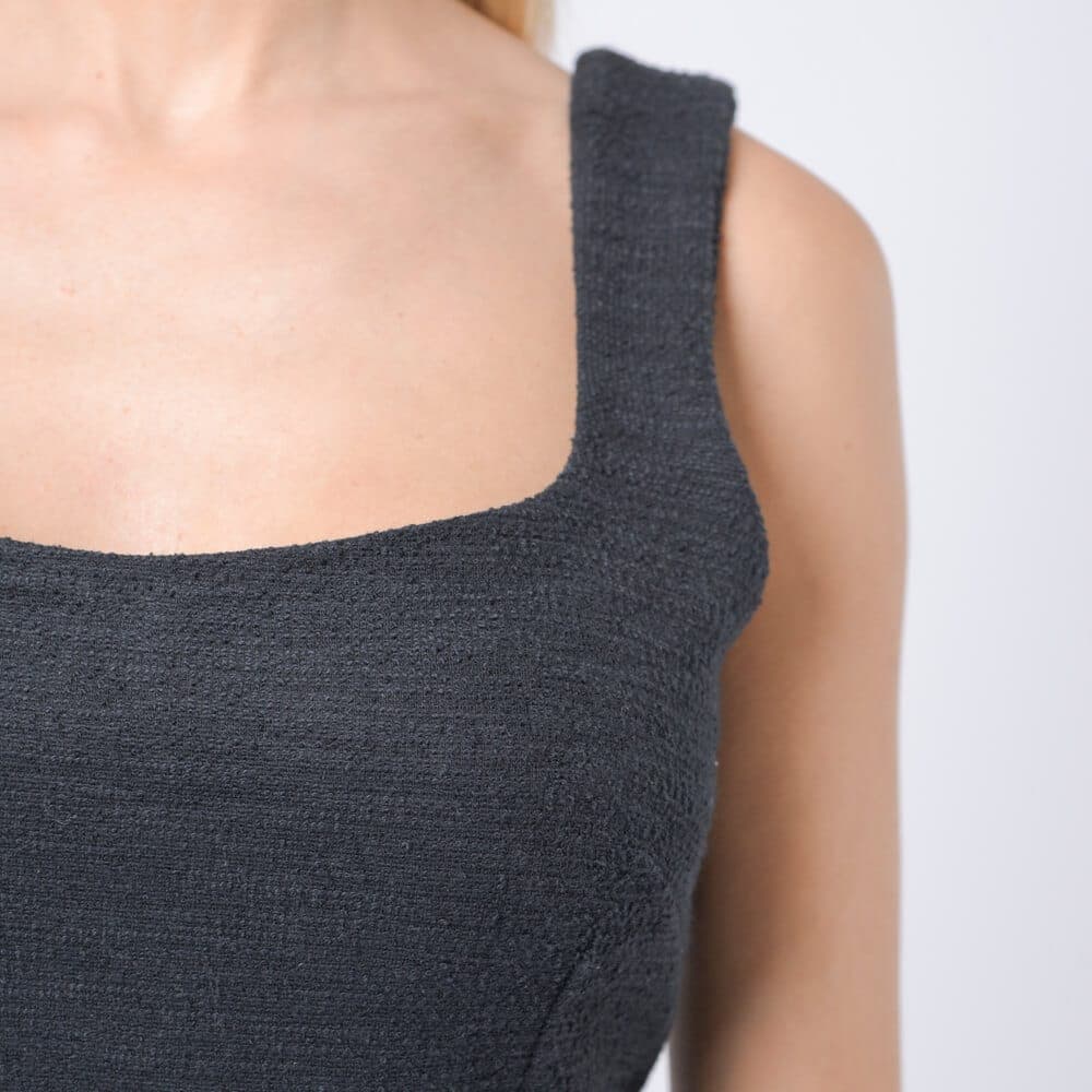 Kathy Dress.Μίντι Μπουκλέ Μαύρο Φόρεμα New Arrival