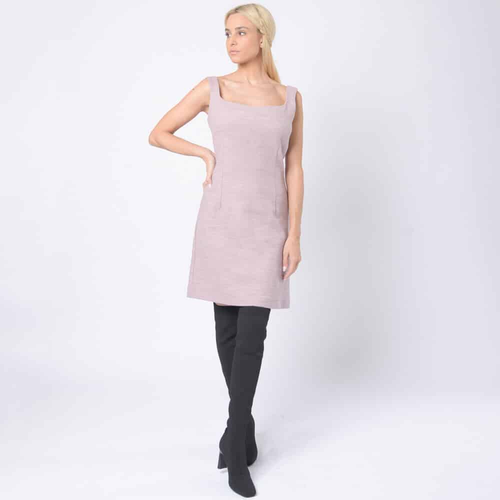 Jesy Dress. Μίνι Στράπλες Μπουκλέ Λιλά Φόρεμα New Arrival