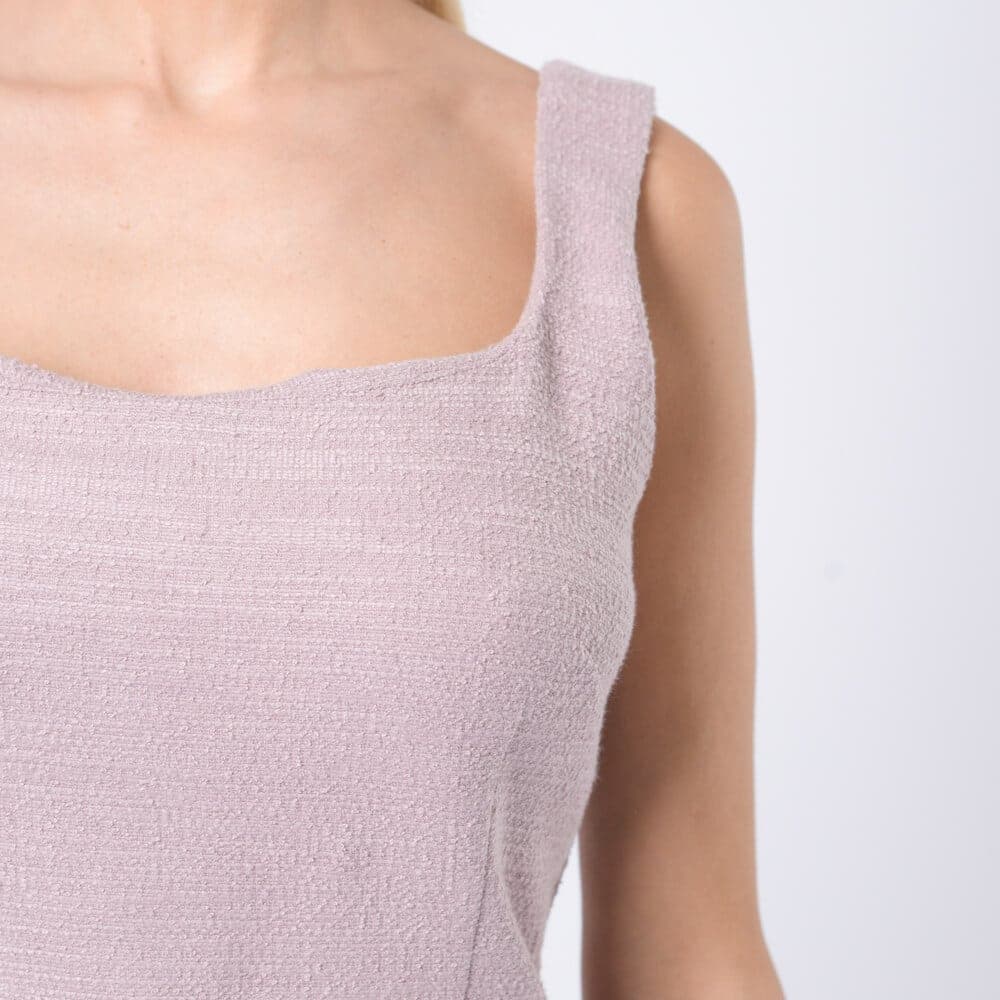 Kathy Dress. Μίντι Μπουκλέ Λιλά Φόρεμα