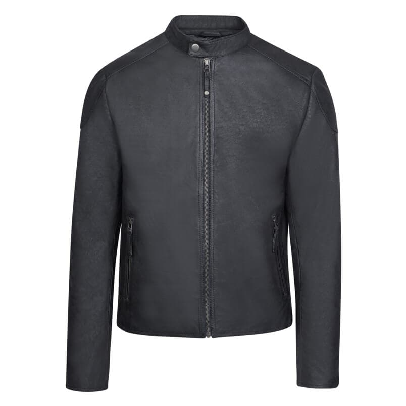 Men's Leather Jackets Prince Oliver Black
