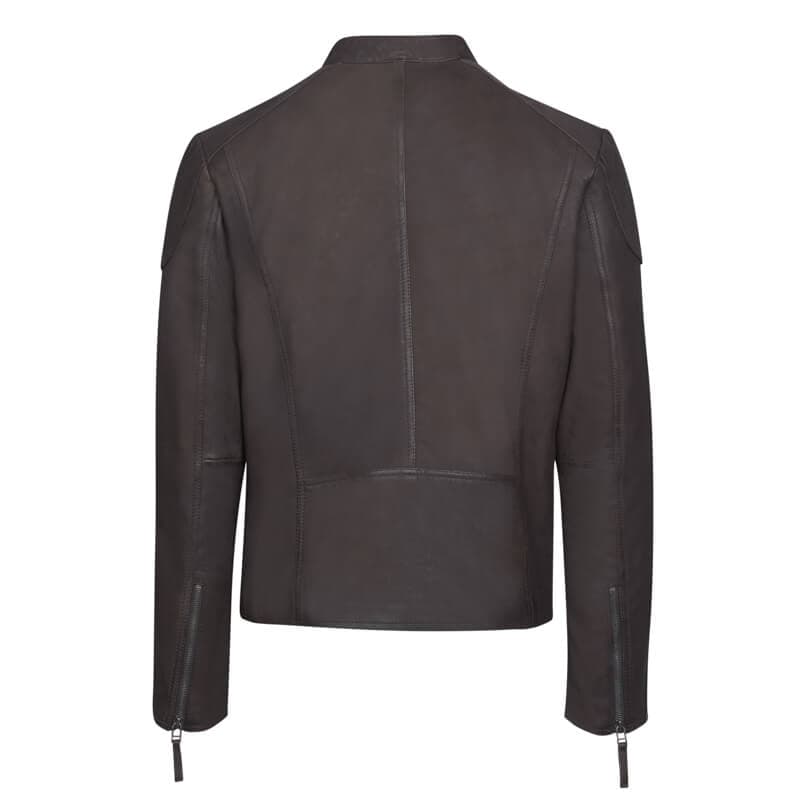 Racer Jacket Καφέ 100% Leather Jacket (Modern Fit)
