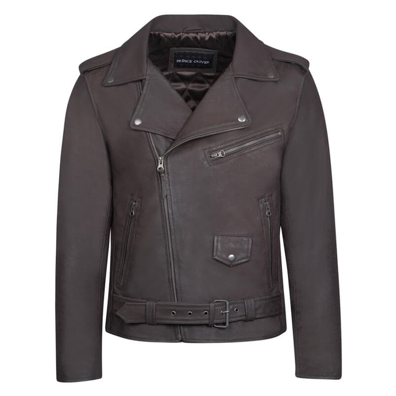 Men's Leather Jackets Prince Oliver Black