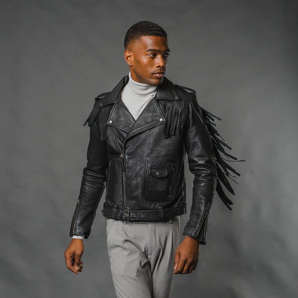 Men's Leather Jackets Prince Oliver Brown