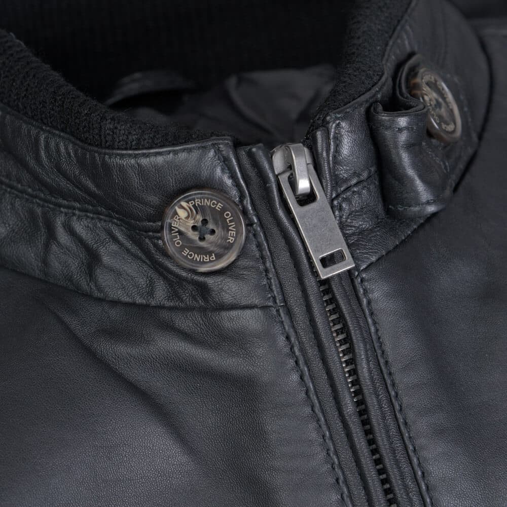 Bomber Μαύρο 100% Leather (Modern Fit)