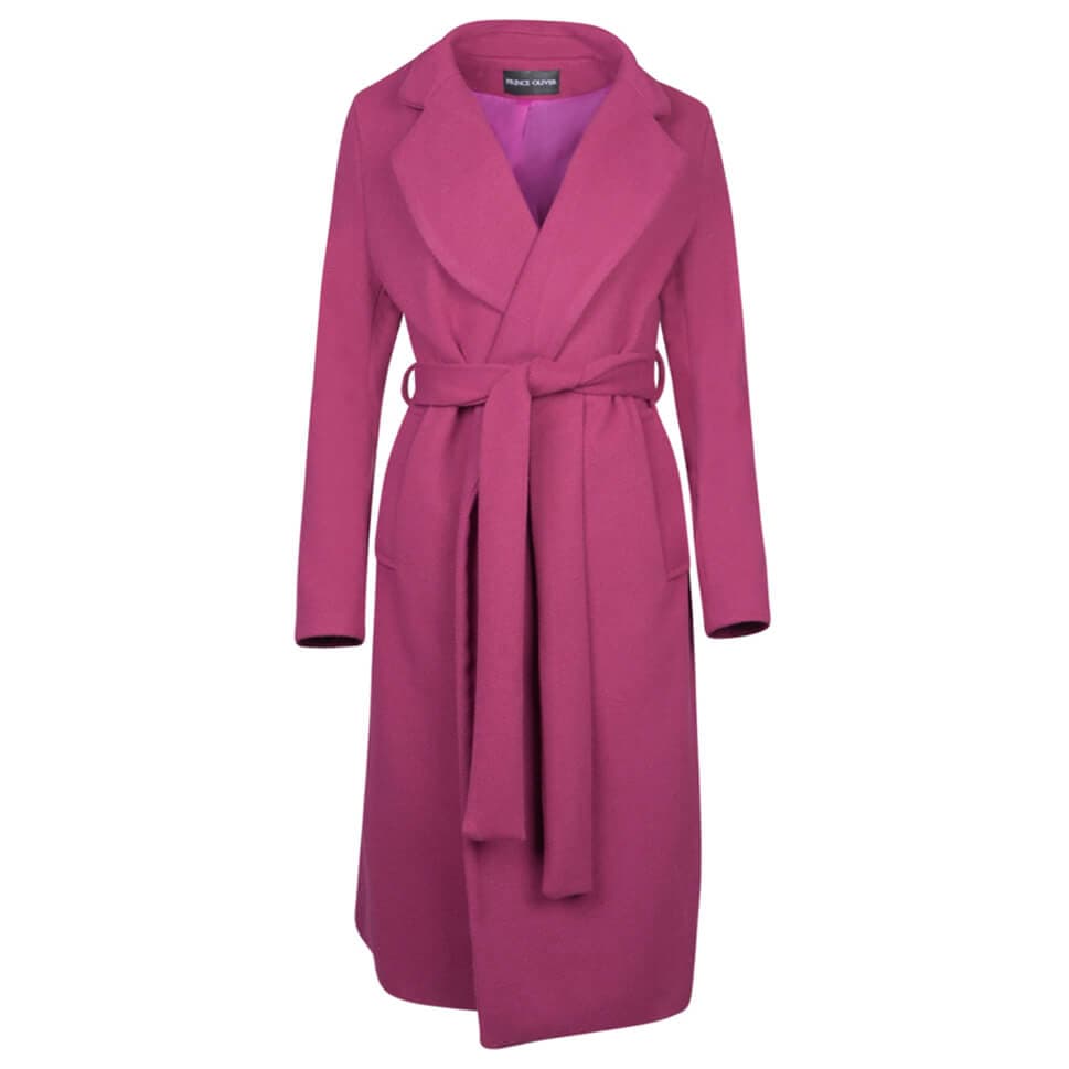 Γυναικείο Παλτό Velour Φούξια New Arrival