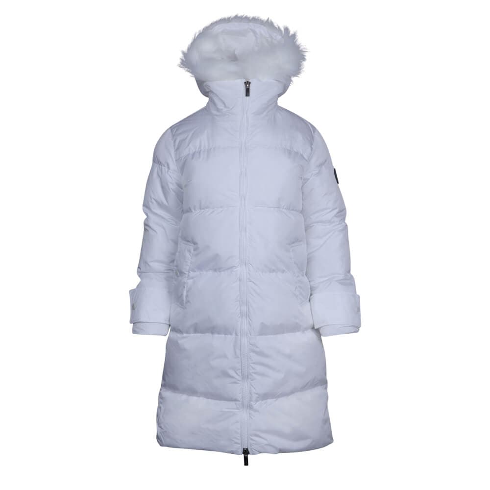 Γυναικείο Padded Jacket Λευκό Μακρύ (Regular Fit) New Arrival