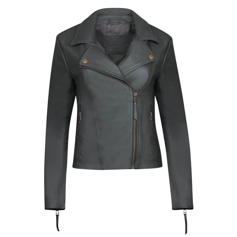 Γυναικείο Δερμάτινο Μπουφάν Λαδί 100% Leather