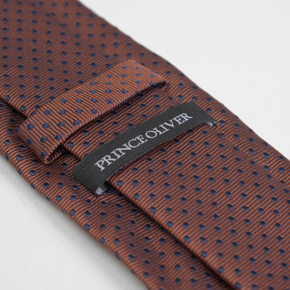 Γραβάτα Καφέ Πουά (Φάρδος 7 cm)