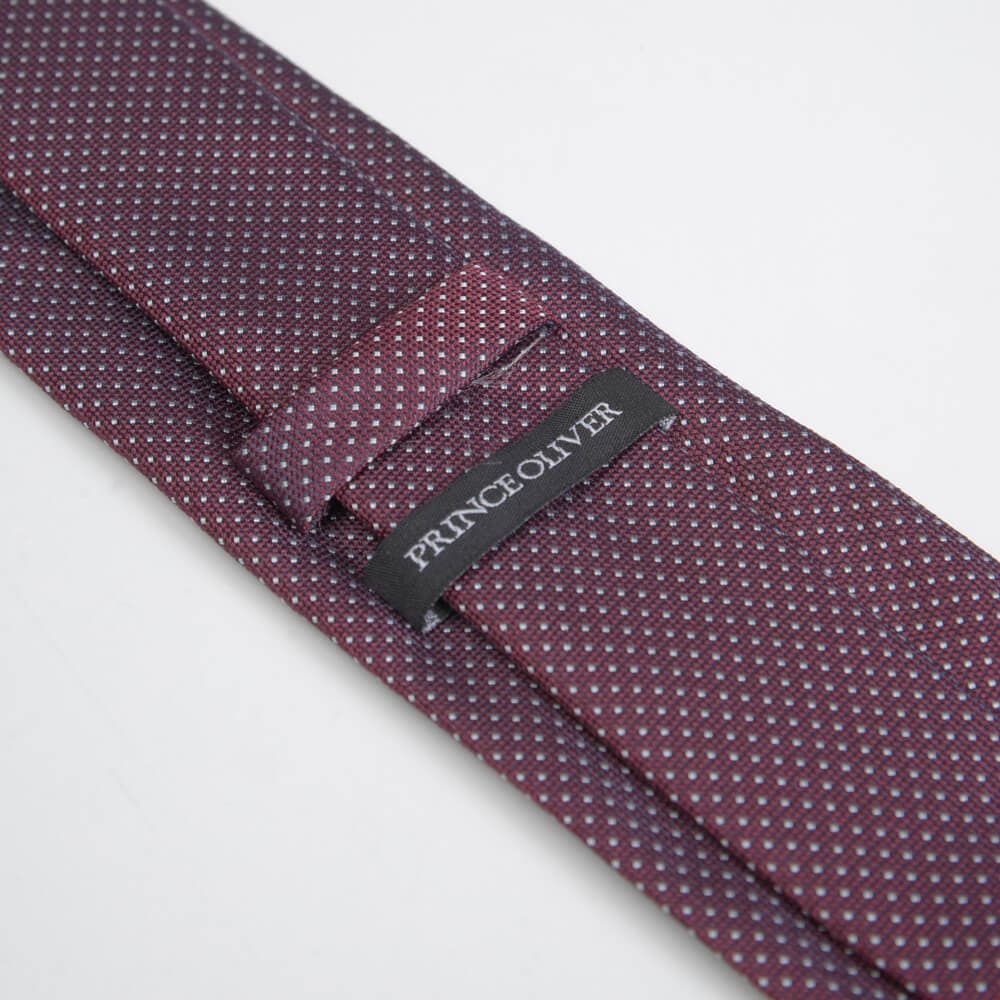 Γραβάτα Μπορντώ Πουά (Φάρδος 7 cm)