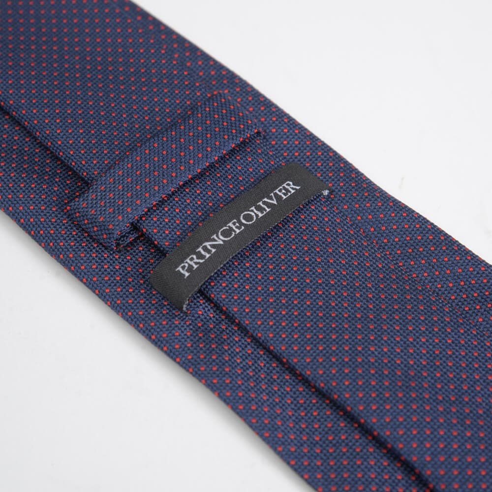 Γραβάτα Μπλε Σκούρο Πουά (Φάρδος 7 cm)