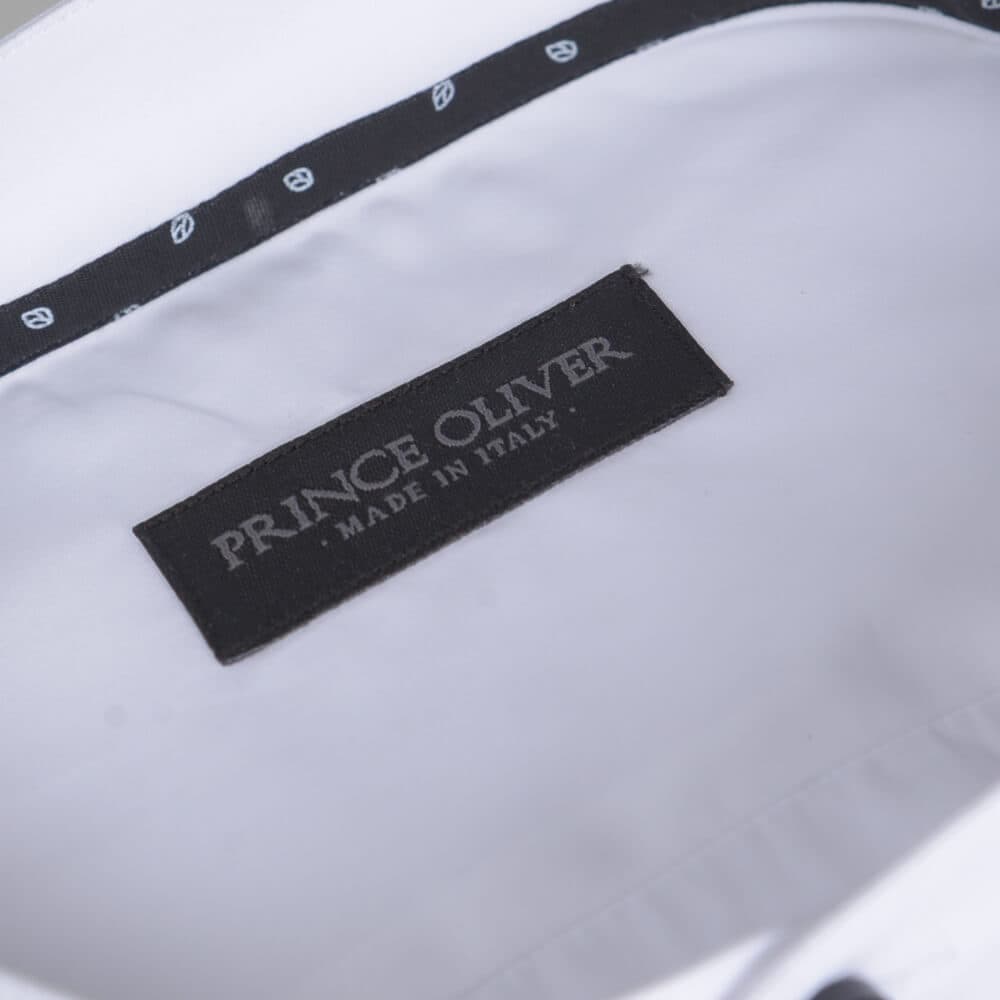 Superior Πουκάμισο Μαό Λευκό 100% Fine Cotton (Modern Fit)