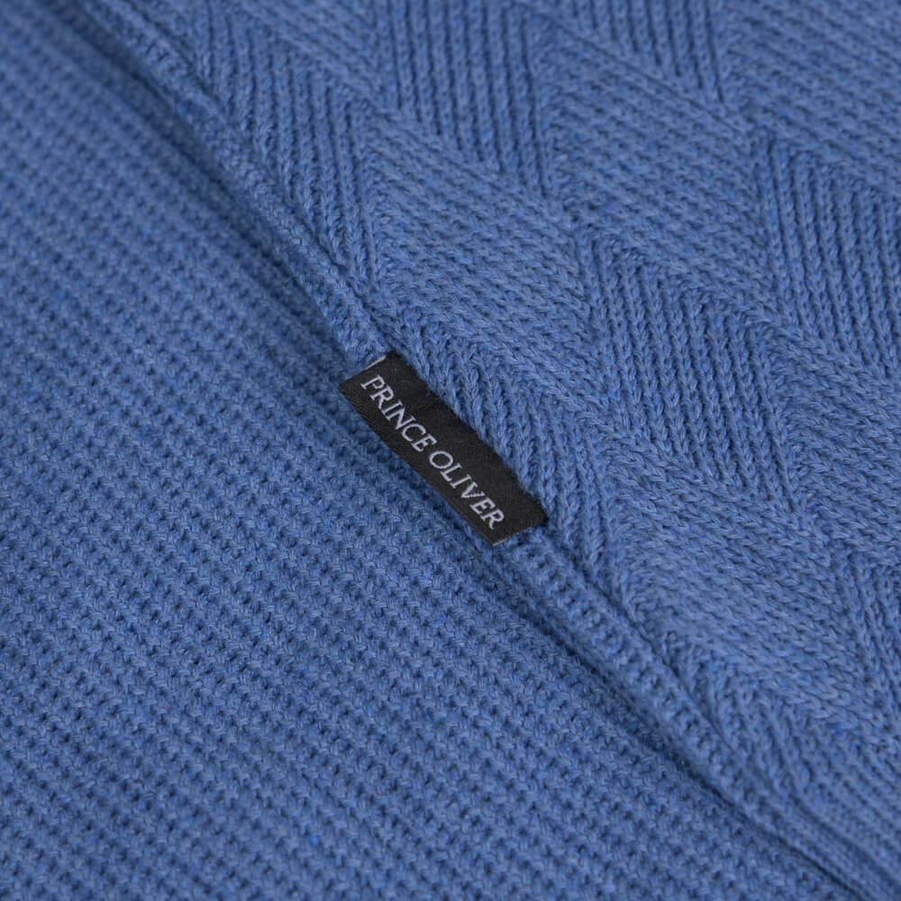 Πουλόβερ Μπλε Round Neck (Modern Fit)