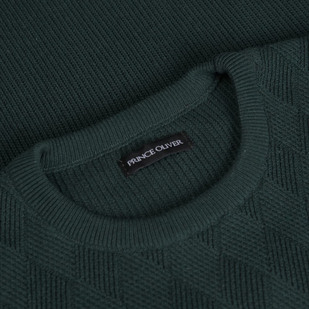 Πουλόβερ Πράσινο Round Neck (Modern Fit)