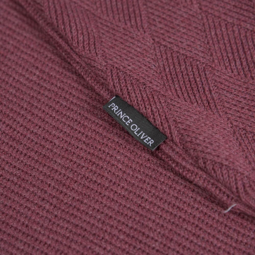 Πουλόβερ Μπορντώ Round Neck (Modern Fit)