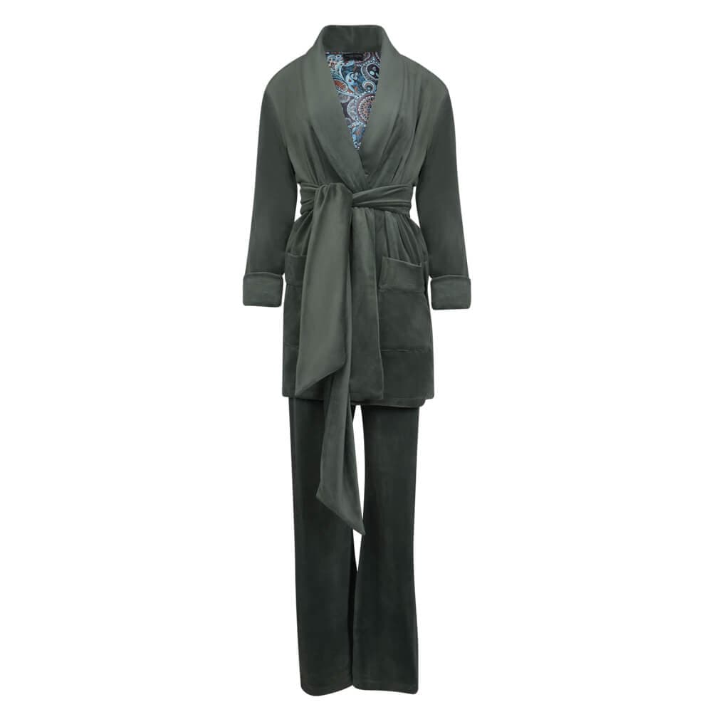 Latifa Blazer.Γυναικείο Velvet Σακάκι Πράσινο