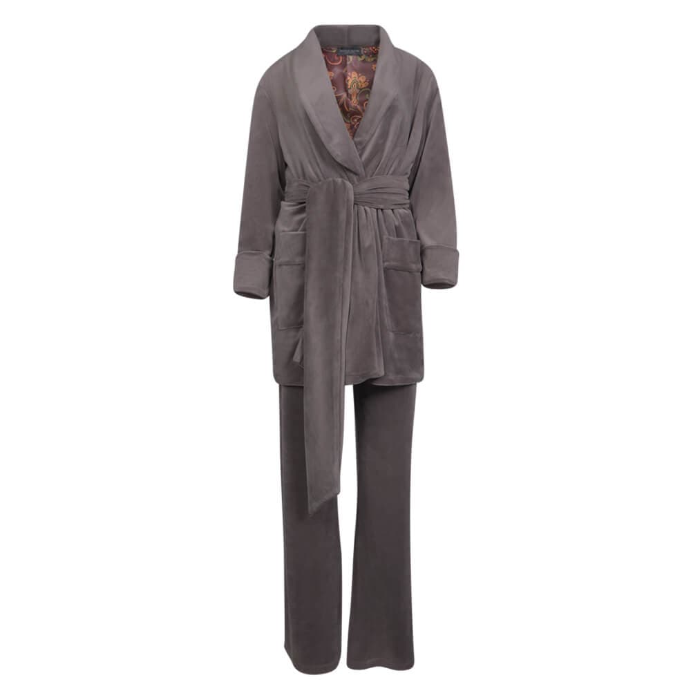 Latifa Blazer.Γυναικείο Velvet Σακάκι Καφέ