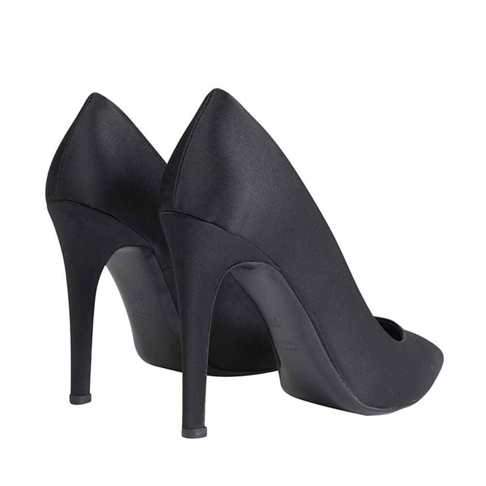 Σατινέ Γόβες Μαύρες