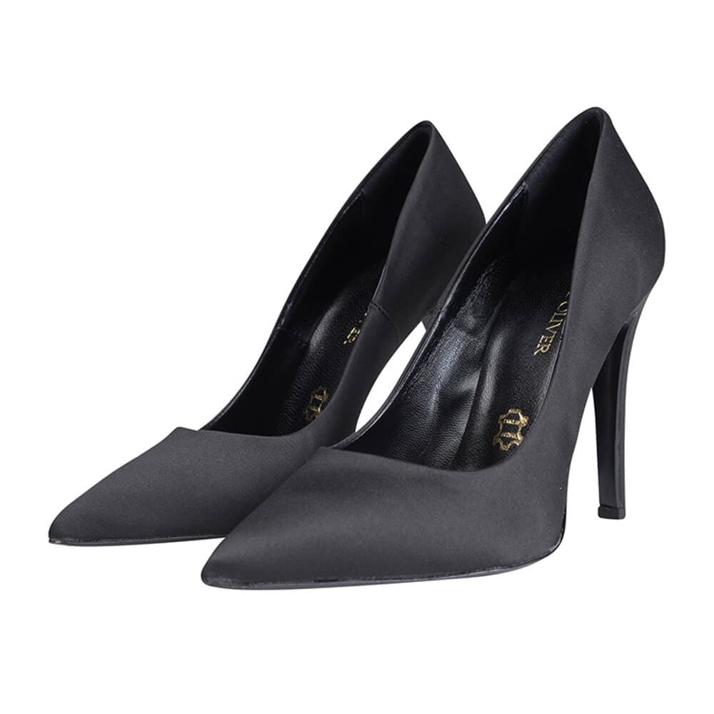 Σατινέ Γόβες Μαύρες