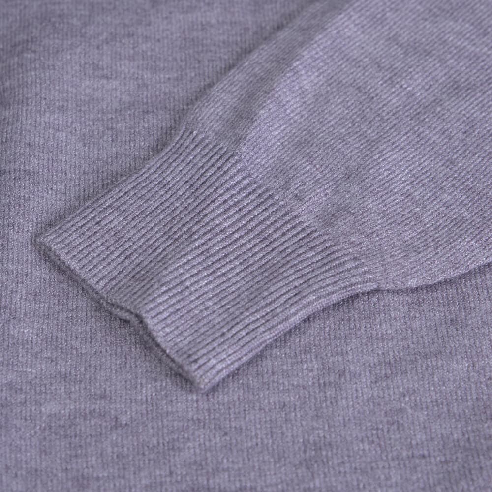 Premium Πουλόβερ Μωβ Cashmere Blend Round Neck (Modern Fit)