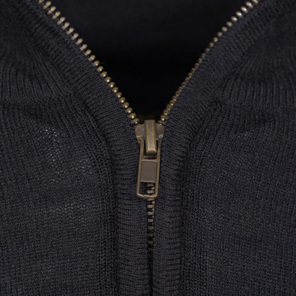 Signature Πουλόβερ Μαύρο Half Zip (Modern Fit)