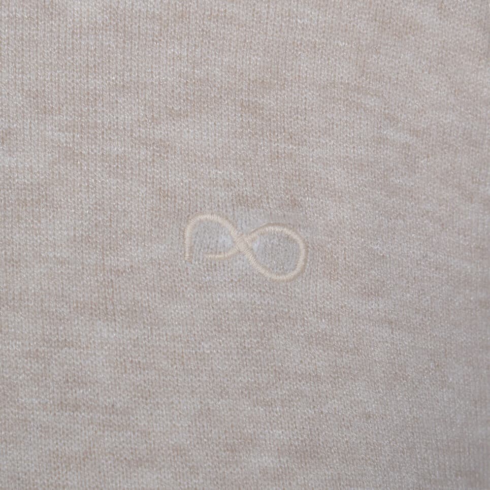 Signature Πουλόβερ Μπεζ Half Zip (Modern Fit)